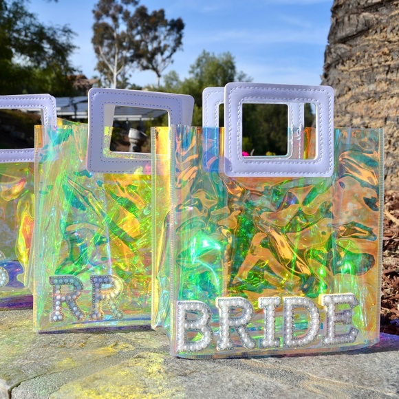 Mini Holographic Bride Tote Bag - Picture 2 of 7